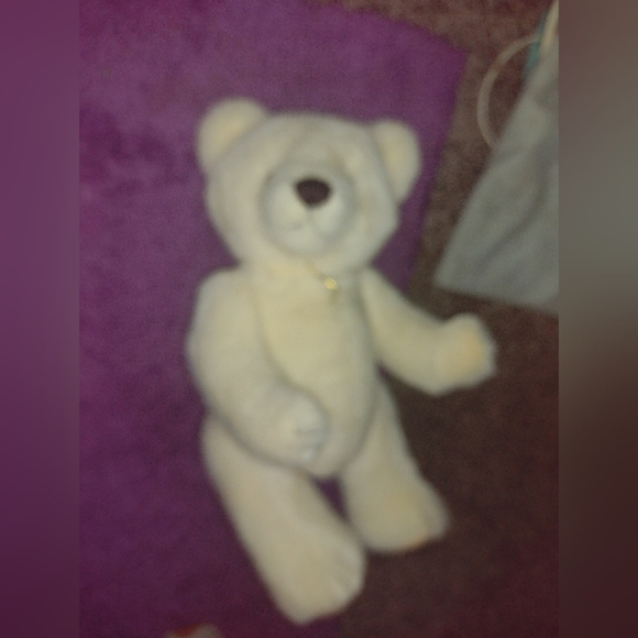 Vintage White Plush Jointed Dakin Teddy Bear - Picture 3 of 6